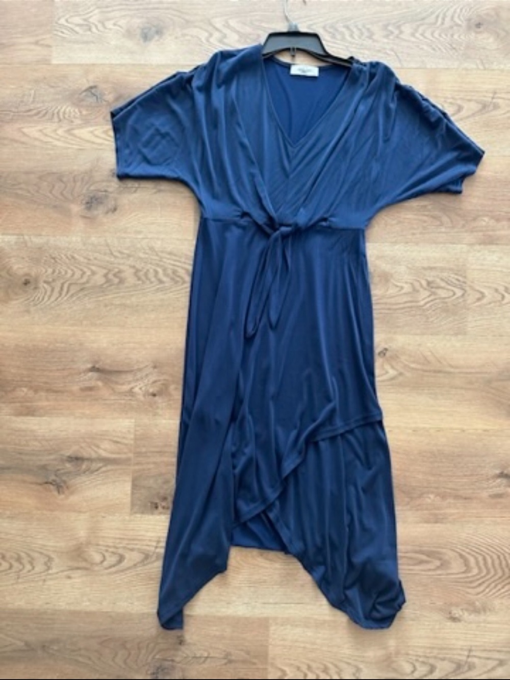 CJLA Navy Blue Draped Wrap-Style Dress